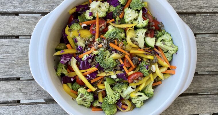 Marinated Veggie-Lentil Salad