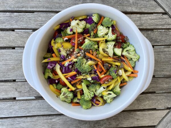 Marinated Veggie-Lentil Salad