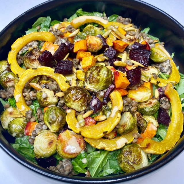 Roasted Vegetable & Lentil Salad
