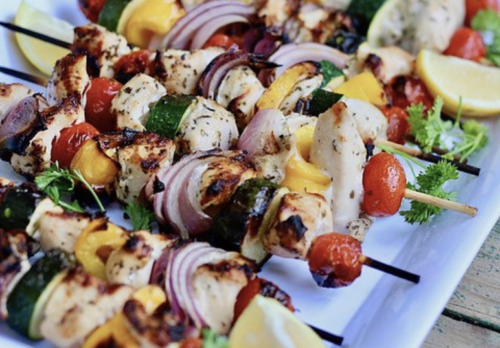 Grilled Mediterranean Chicken Kabobs